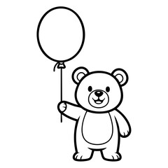 teddy bear with balloon