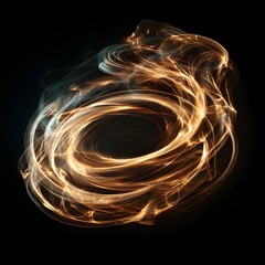 Abstract swirling light patterns in dark background, creating a mesmerizing visual effect