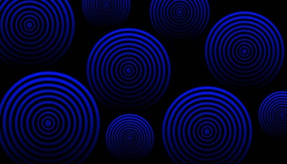 Blue circular line pattern background. Elegant geometric texture for modern design for banner, paper and poster.