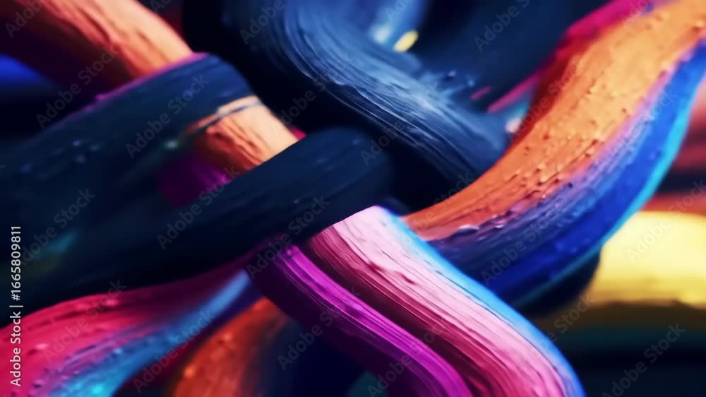 Poster abstract paint art colorful swirls and dynamic textures