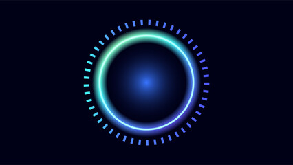 Abstract Circle with AI Text Logo for Futuristic representing Artificial Intelligence using Big Data Tech Concept within Vibrant Fluid Background.