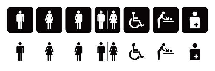 トイレのピクトグラムアイコン