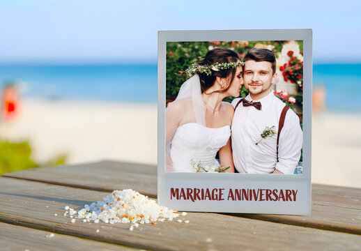 Polaroid Photo Mockup for Marriage Anniversary