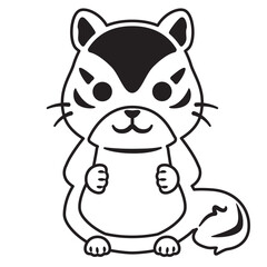 リスの線画