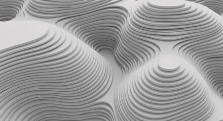 Abstract 3D Topographic Landscape