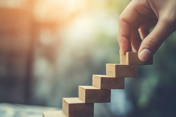 Concept - Main tendue pour aider a gravir les marches du succes