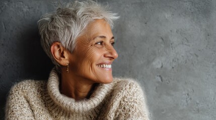 portrait of smiling senior woman no logos no brands ar 169