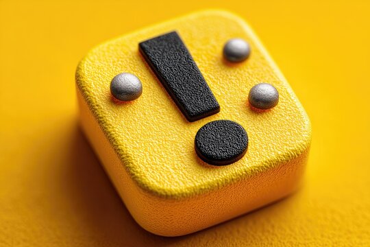 Yellow square with exclamation mark