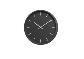 Isolated Black Clock Isolated On Black Background 3d Render Illustration