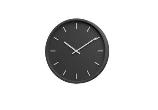 Isolated Black Clock Isolated On Black Background 3d Render Illustration