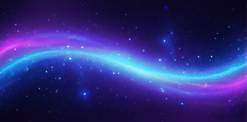 Obraz premium Cosmic Nebula Swirl Vibrant Pink, Blue, and Purple Hues Across Starry Night Sky