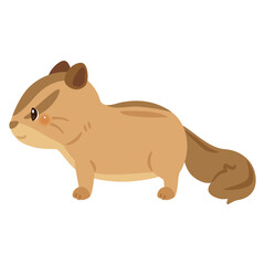 横向きのリスイラスト