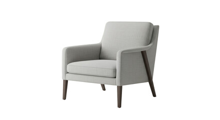 Isolated Chair Illustration With Wooden Legs and Textured Upholstery