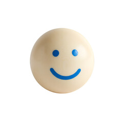 Isolated Happy Smiling Emoji Illustration with Blue Eyes and Smile