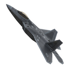 Realistic 3D Render Of A Gray Stealth Fighter Jet With Angled Perspective
