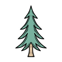 Hand-Drawn Retro Nature Icon Palm Tree