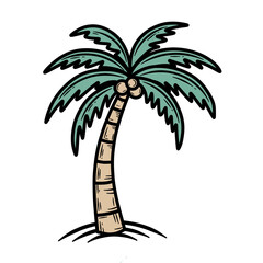 Hand-Drawn Retro Nature Icon Mountains