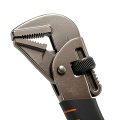 Isolated Metallic Adjustable Wrench Tool on Transparent Background 3D Illustration
