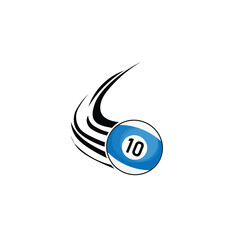 A visual of the number 10 billiard ball with cool and simple effects. For your visual needs. 