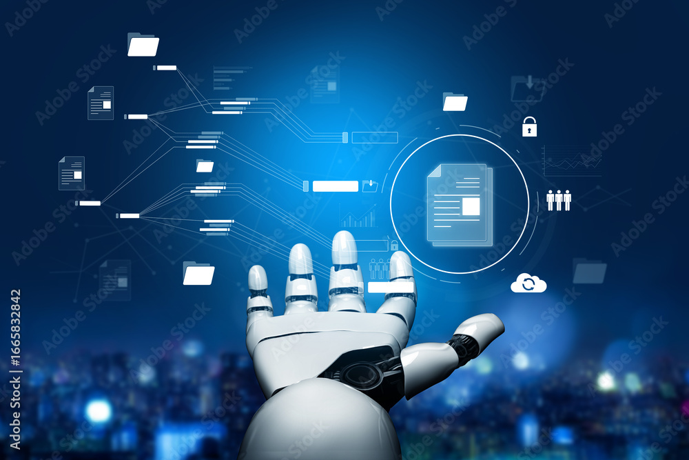 Poster ai organizing document system, streamlining file access, automating document flow, and managing secu