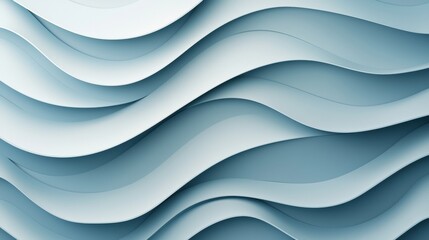 Obraz premium A 3D rendering of a series of curved, overlapping shapes in varying shades of blue.
