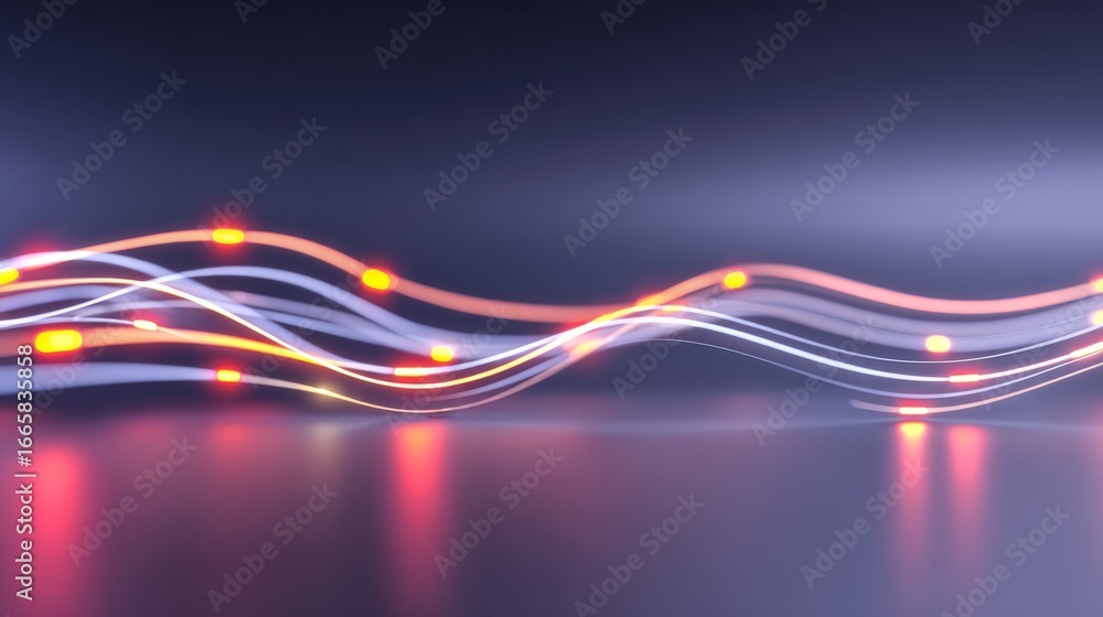 Poster ethereal and abstract visual representation of a radiant blur of light with soft glowing bokeh effec