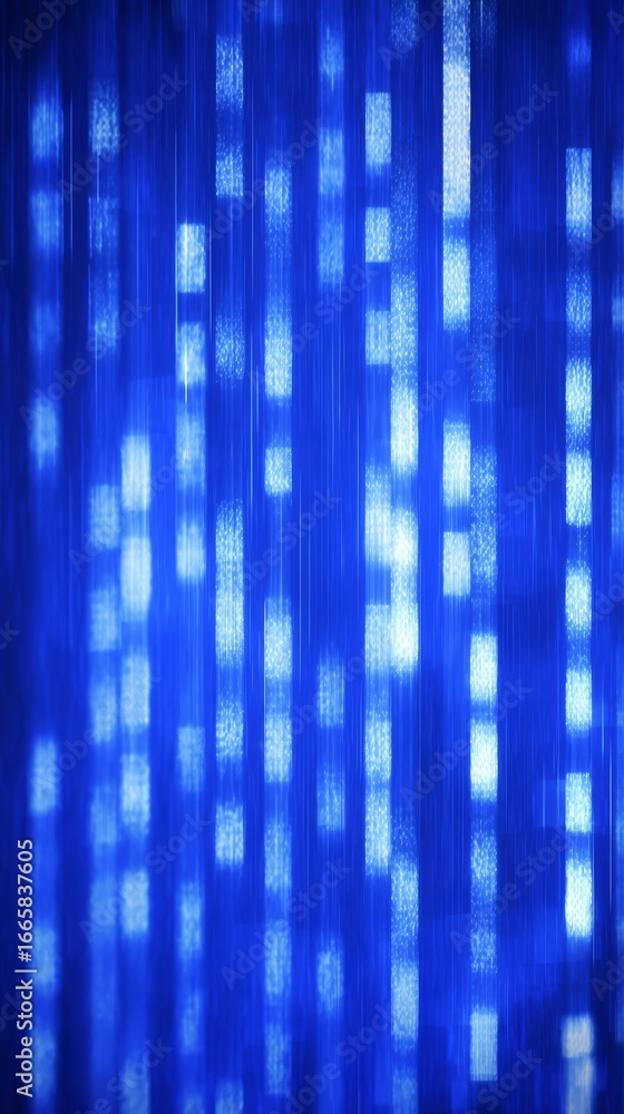 Poster abstract blue background with geometric square pattern and digital mosaic texture for modern art.