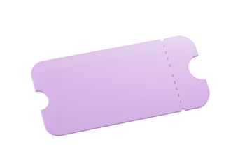 Isolated Purple Ticket Illustration with Black Background, Simple Modern Design