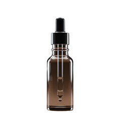 Realistic Dropper Bottle on Transparent Isolated Background for Beauty Treatment