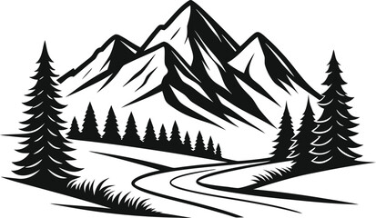  Mountain Landscape Vector - Nature's Path