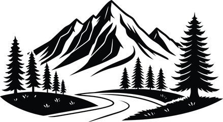  Mountain Landscape Vector - Nature's Path