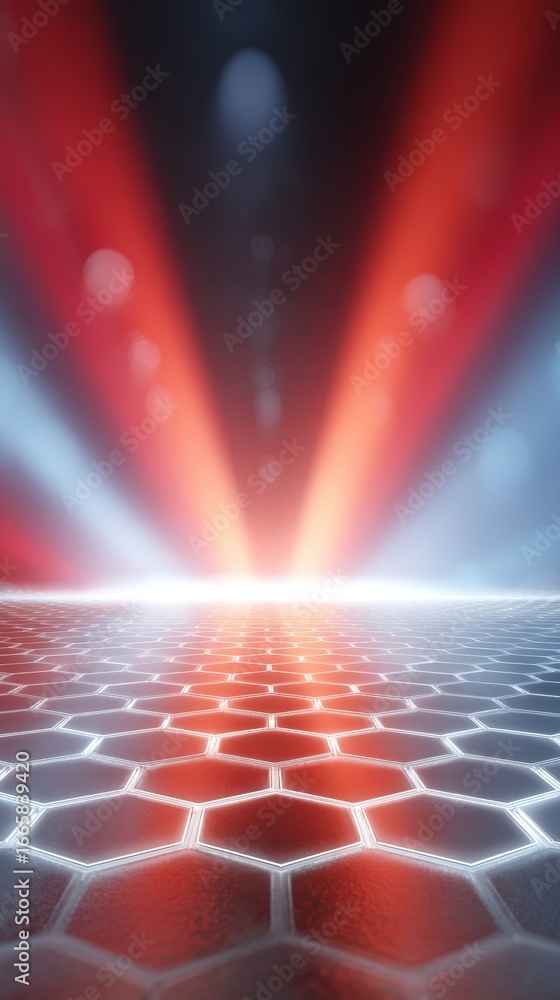 Poster a mesmerizing interplay of light and shadow unfolds as brilliant red and stark white illumination sh