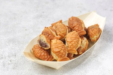 Mini Bungeoppang Taiyaki (Japanese fish shaped pancakes filled with bean jam)
