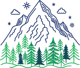 mountain landscape illustration