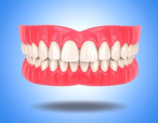 Fototapeta premium Teeth and Dental Floss – Oral Hygiene and Dental Care Concept