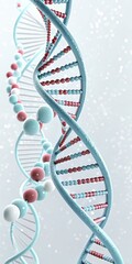 dna strand on blue background