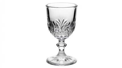 Crystal cordial glass on white