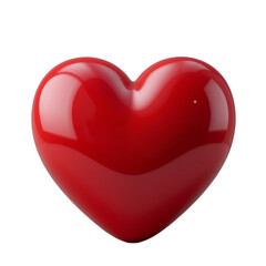 Glossy red heart shaped object symbolizing love and affection on dark background