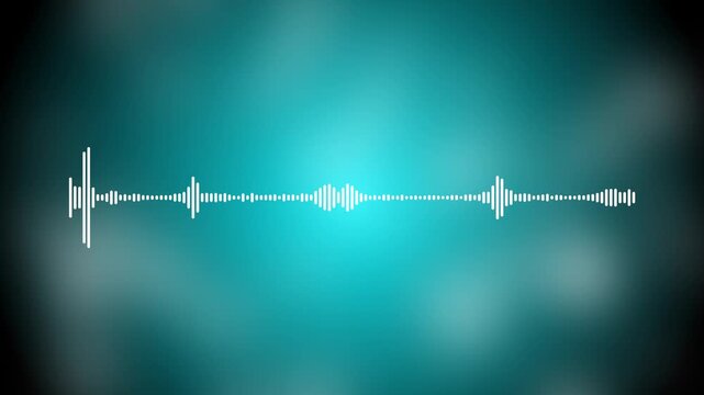 Sound wave rhythm background, technology concept, Sound waves Music equalizer on dark blue background. Waveform pattern for music player, podcast, voice message, and colorful background. 4k