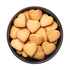 Fototapeta premium Heart cookies isolated on transparent background