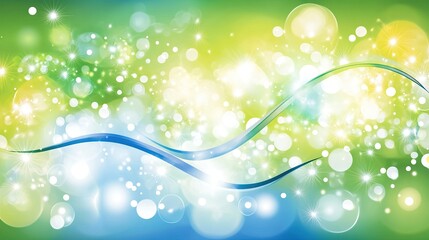 Abstract background with soft, glowing bokeh and wavy lines