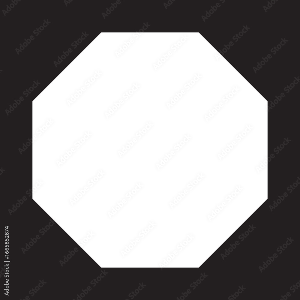 Poster octagon icon. element of geometric figure for mobile concept and web apps. thin line octagon icon ca