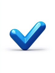 blue tick icon on white background