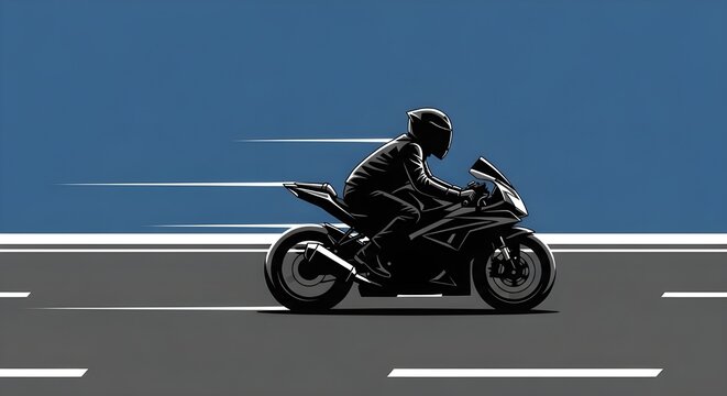 Vector Silhouette of a Motorcyclist on Road
Descriptions:
A dynamic silhouette of a motorcyclist racing across the highway in elegant vector style. Perfect for adventure, freedom, and speed concepts.
