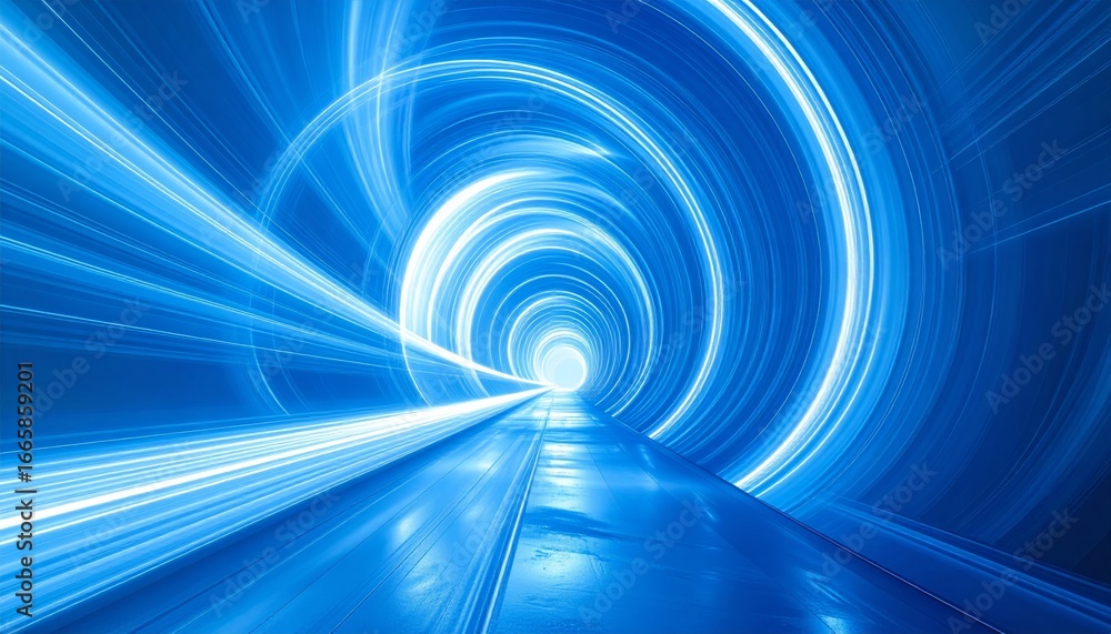 Poster futuristic digital technology pattern with a light blue circle design on a dark background