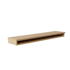 Wooden Floating Shelf Product Render Isolated Against Transparent Background
