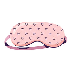 Comfortable sleep mask with heart pattern for restful nights and eye relaxation