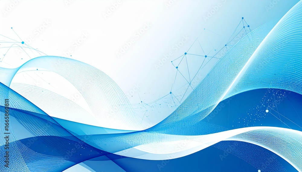 Aufkleber abstract blue wave design with flowing lines and a smooth, curved shape for a web background