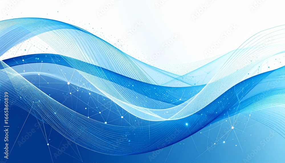 Aufkleber abstract blue wave design with flowing lines and a smooth, curved shape for a web background