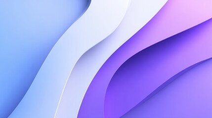 Flowing purple and blue waves forming serene, minimalist abstract pattern with soft, elegant gradient transitioning across visual space